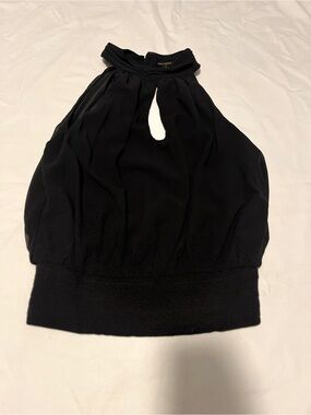 BCX Black Halter Keyhole Camisole